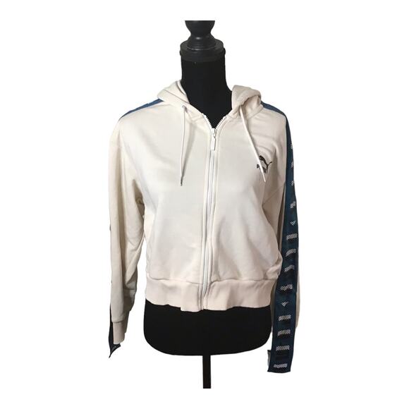 Puma Women Cropped Revolt Zipup Track Jacket Sz. Med. EUC - Picture 2 of 11